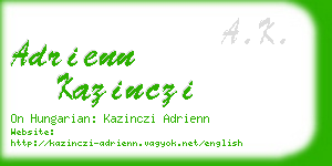 adrienn kazinczi business card